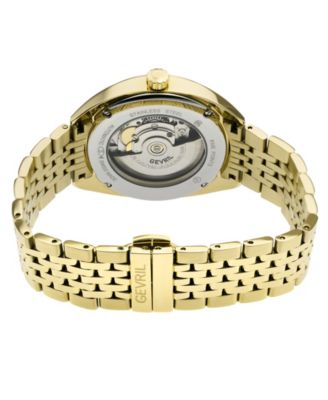 Men's Five Points Swiss Automatic Ion Plating Gold-Tone Stainless Steel Bracelet Watch 47.5mm