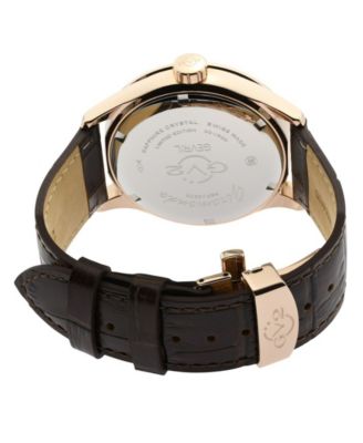 Men's Giromondo Swiss Quartz Brown Leather Strap Watch 42mm