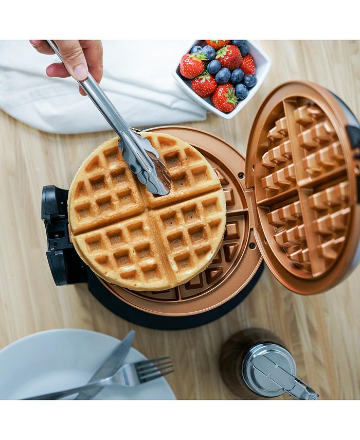 Bella Rotating Copper Ceramic Waffle Maker Macy