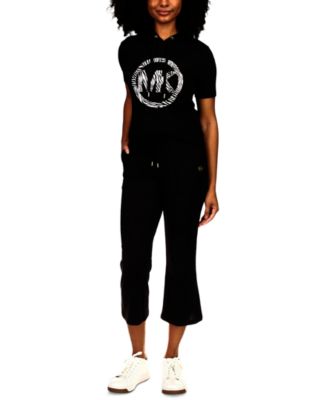 Michael Kors - Petite Circle-Logo Hoodie Tunic