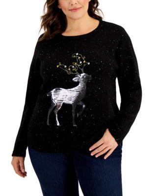 Plus Size Sequinned Sweater, Created for Macy's
