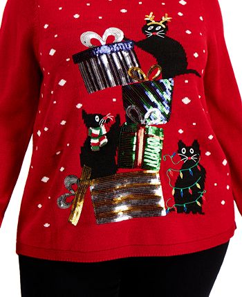 Karen scott cat on sale sweater