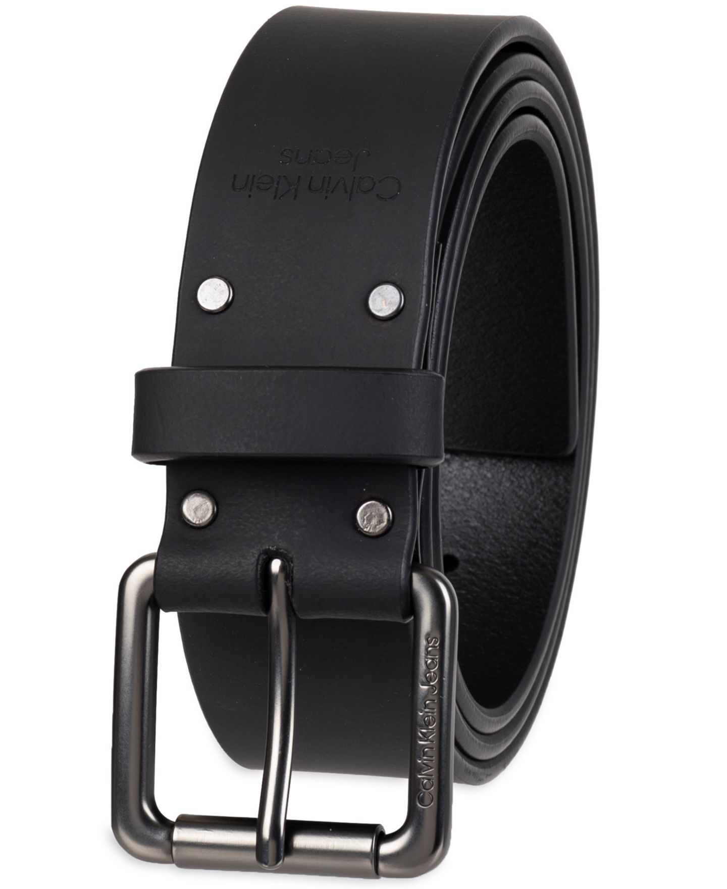 Мужской ремень Calvin Klein Roller Buckle Belt, цвет: Чёрный — фото 3