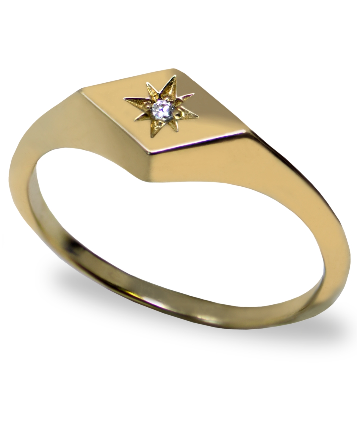 Jac+Jo by Anzie Icon Vintage Star Signet Ring - Clear