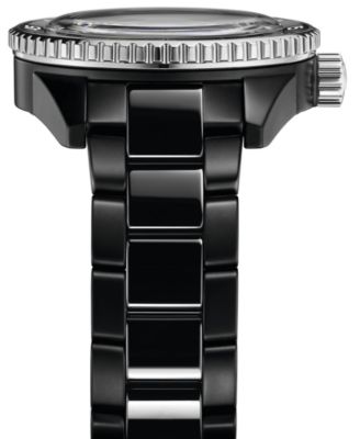 Men's Swiss Automatic Captain Cook Black High Tech Ceramic Bracelet Watch 43mm