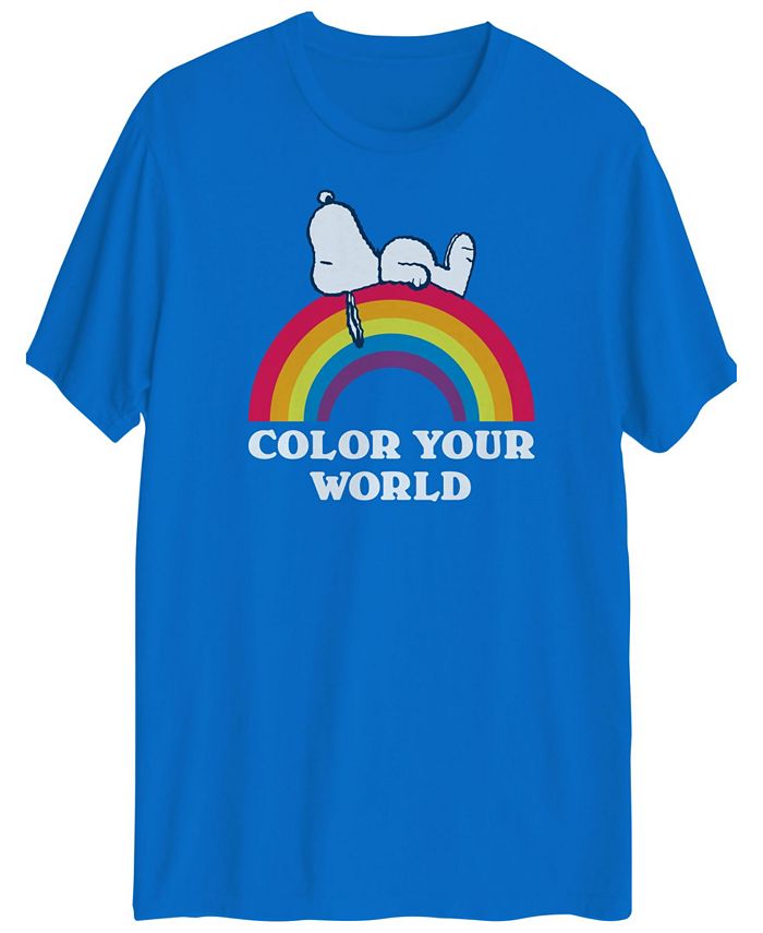 Hybrid Men s Peanuts Color Your World Short Sleeve Graphic T shirt