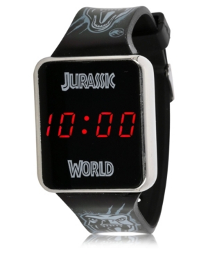 Disney Jurassic Park Kid's Touch Led Screen Black Silicone Strap Watch, 36mm X 33 Mm