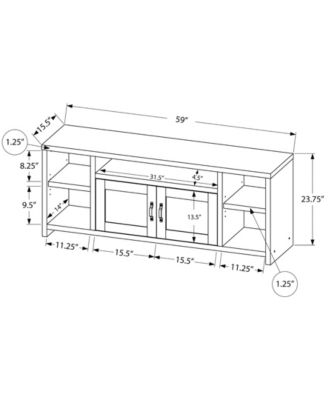 Modern Farmhouse TV Stand with 2 Doors