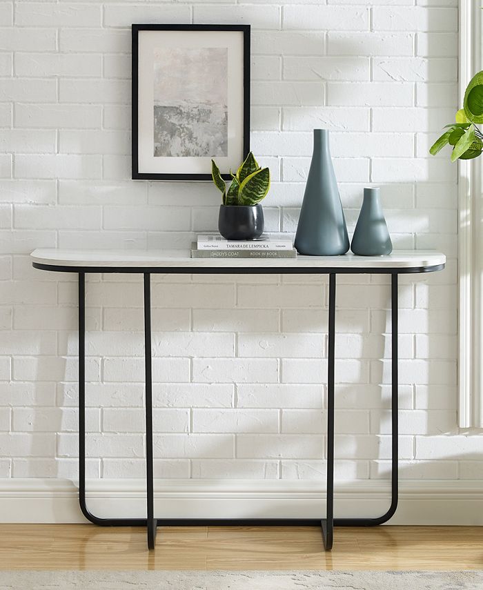 Walker Edison Modern Curved Entry Table Macy's