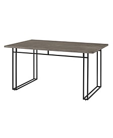 Modern Veneer Table with Metal Legs