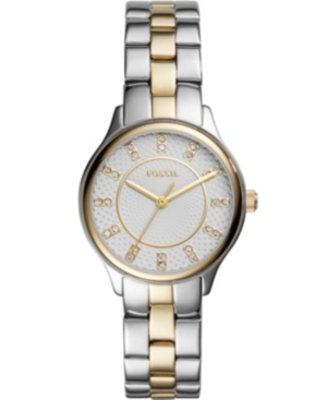 Shop Fossil Women's Modern Sophisticate Three Hand Two Tone Stainless Steel Watch 30mm