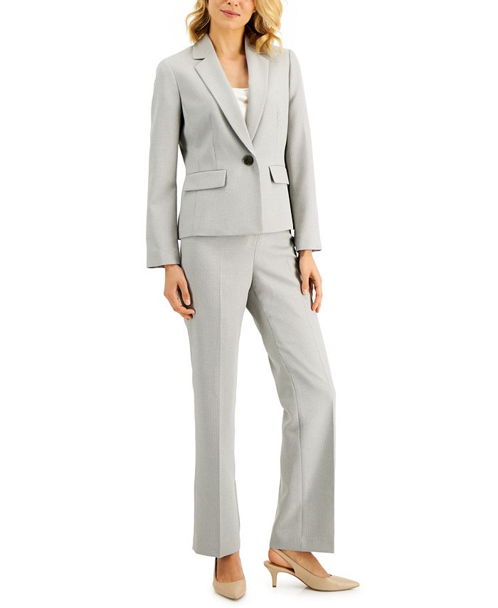 Le Suit Petite One-Button Pantsuit - Macy's