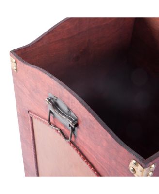 Antique Wooden Waste Can - Bin with Handle