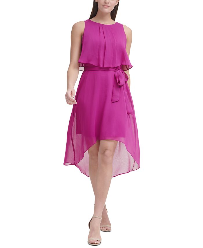 Jessica Howard Petite Tie Waist Popover Dress Macy s