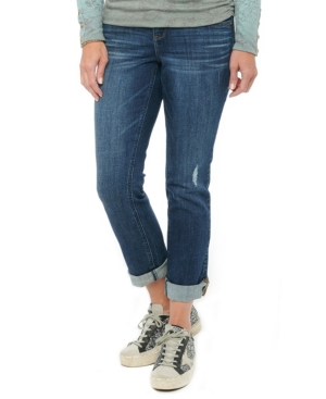 Shop Democracy Women's "ab" Solution Mid Rise Girlfriend Jeans In Blue
