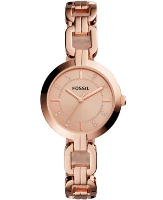 Fossil Women's Kerrigan Three Hand Rose Gold Stainless Steel Watch 32mm ...