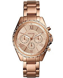 Women's Modern Courier Chronograph Rose Gold Stainless Steel Watch 40mm