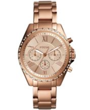 Fossil rose gold womens watch macys deals