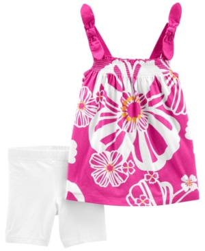 Baby Girls Floral Tank Bike Short 2 Piece Set