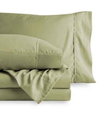 Microfiber Bedding Sheet Set 400TC Cotton 4Pc Sheet Set