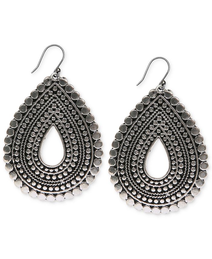 Chanel Crystal Teardrop Earrings Silver-tone in Metal with Silver