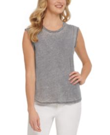 Washed Cap-Sleeve T-Shirt