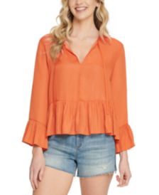 Ruffled Peasant Top