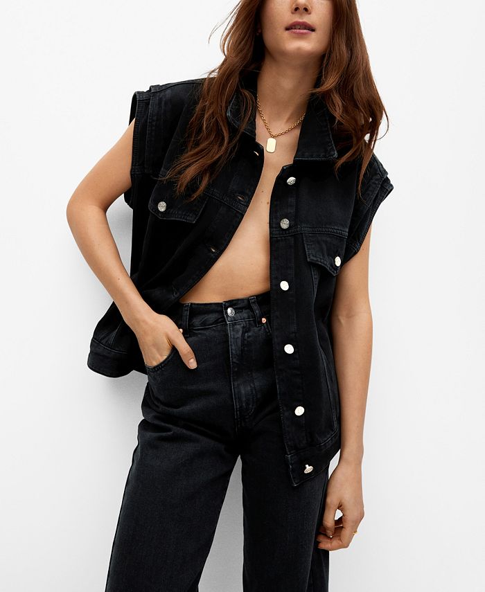 Macy's denim vest top
