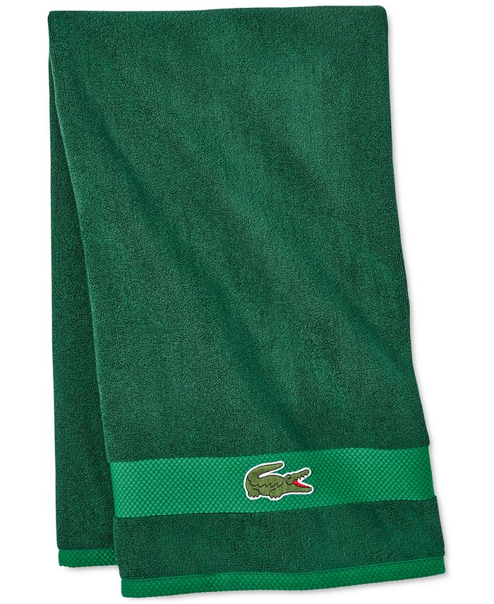Lacoste Logo Bath Towel, 100% Cotton, 650 GSM, 30x52, Orangeade