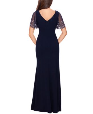 Betsy & Adam Beaded-Sleeve Gown & Reviews - Dresses - Women - Macy's