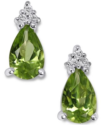 peridot teardrop earrings