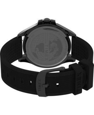 Timex Men's Harborside Coast Black Silicone Strap Watch 43mm