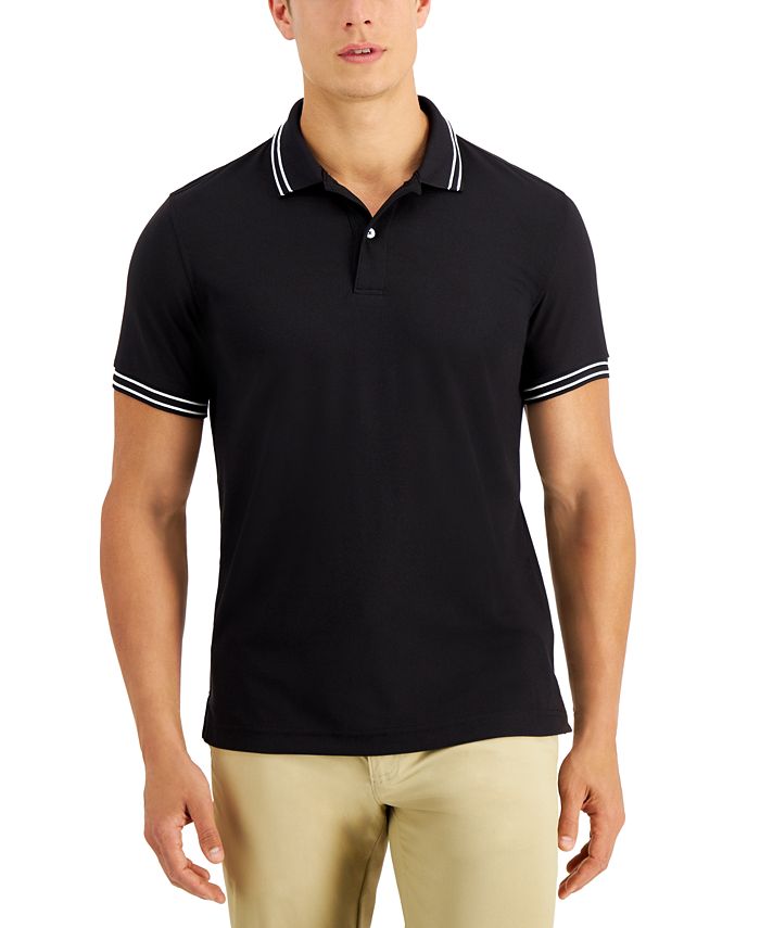 Club Room Men's Performance Stripe Polo, Created for Macy's & Reviews -  Polos - Men - Macy's