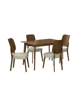 Weinraub 5-Piece Dining Table and Wood-Back Dining Chairs