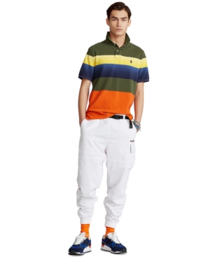 Polo Ralph Lauren Men's Classic-Fit Striped Mesh Polo Shirt