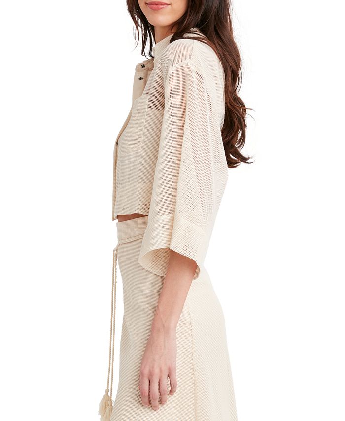 collared mesh shirt