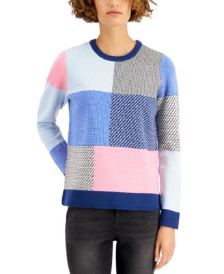 Style & Co - Patchwork Sweater, Created for Macy's