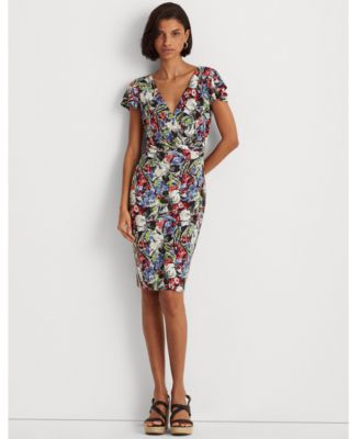 ralph lauren floral flutter sleeve dress