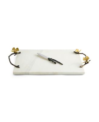 Michael Aram Butterfly Ginkgo White Cheeseboard & Knife Set - Macy's