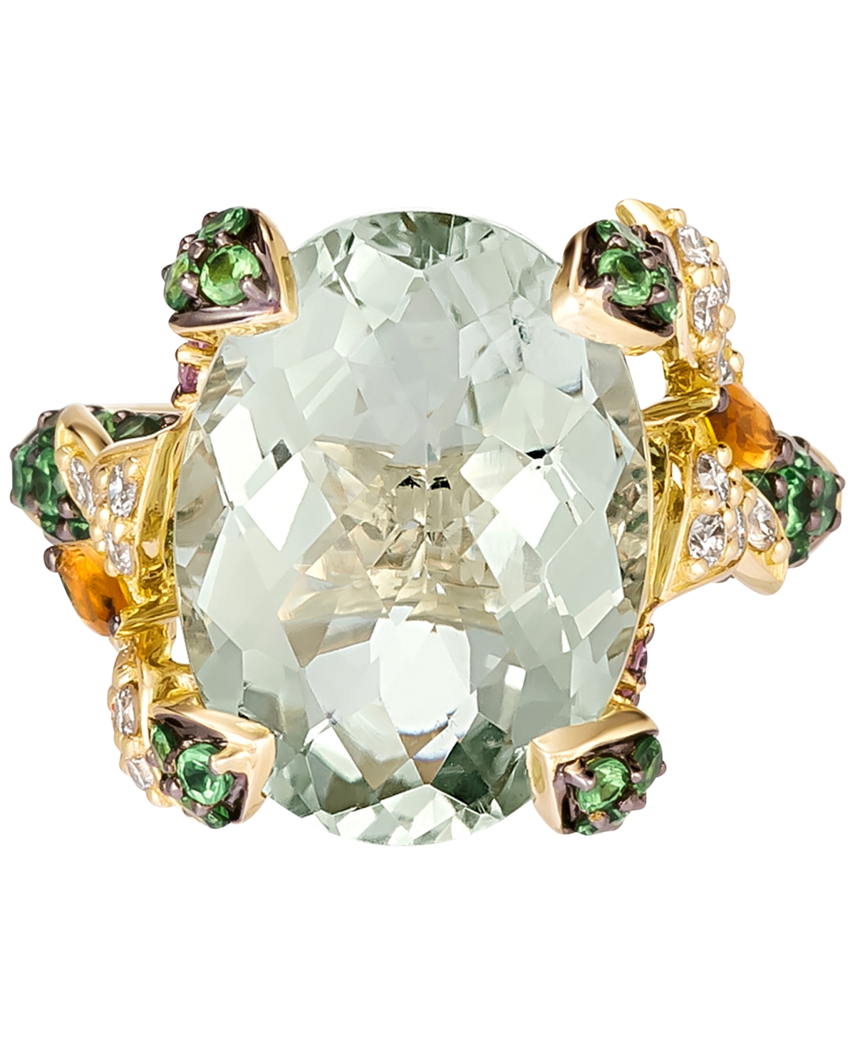 Le Vian Multi-Gemstone (8-3/4 ct. t.w.) & Vanilla Diamond (1/4 ct. t.w.) Statement Ring in 14k Gold