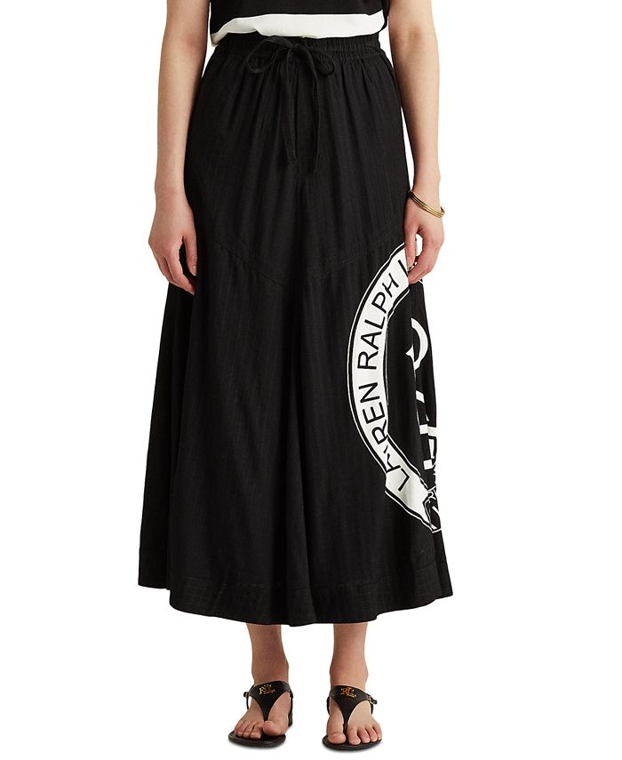 Lauren Ralph Lauren Monogrammed Logo Midi Skirt & Reviews - Skirts 