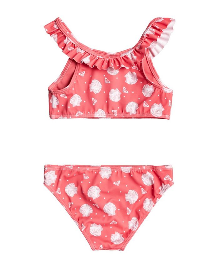 Roxy Little Girls Teeny Everglow Crop Top Bikini Set - Macy's