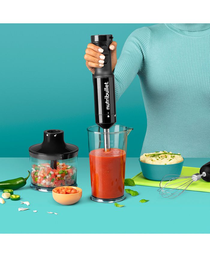 NutriBullet Immersion Blender with Blending Cup, Chopper & Whisk