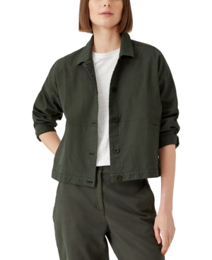 Eileen Fisher Collared Button Jacket