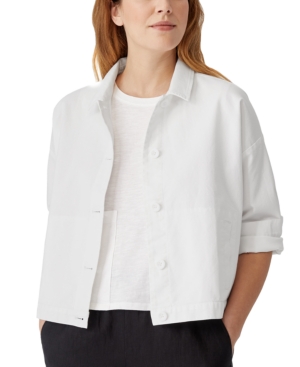 Eileen Fisher Collared Button Jacket