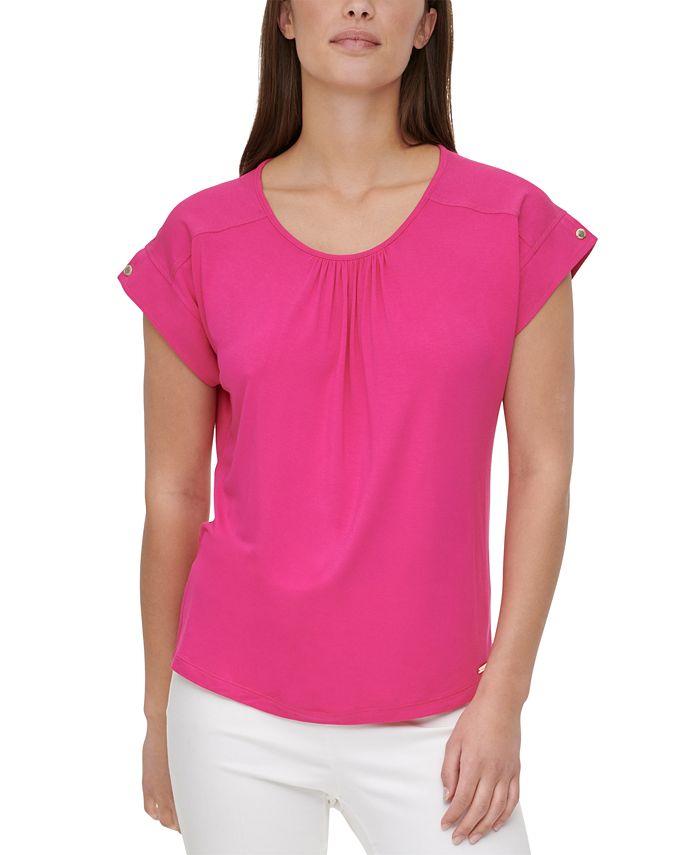 Calvin Klein MixedMedia Top Macy's