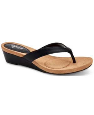 Style & Co Haloe2 Wedge Thong Sandals Created for Macy's Women's Shoes