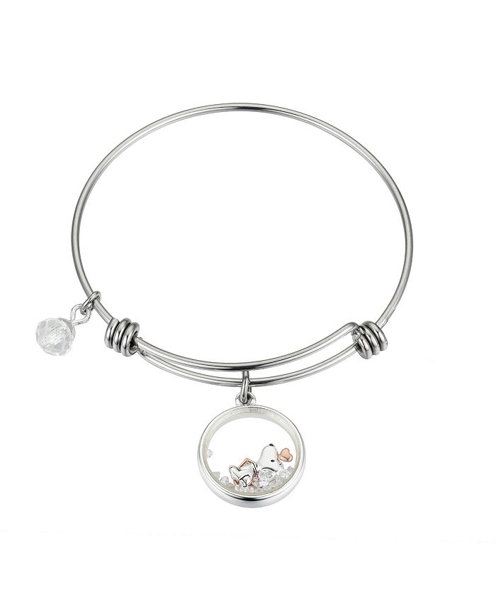 Unwritten Gold Flash-Plated Crystal Snoopy and Heart Shaker Adjustable ...