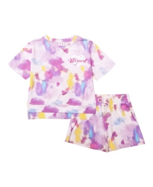 Belle Du Jour Big Girls Short Sleeve Top and Short Set