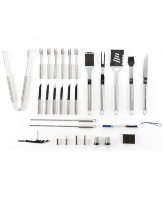 Barbecue Grill Tools with Aluminum Storage Case, Set of 30